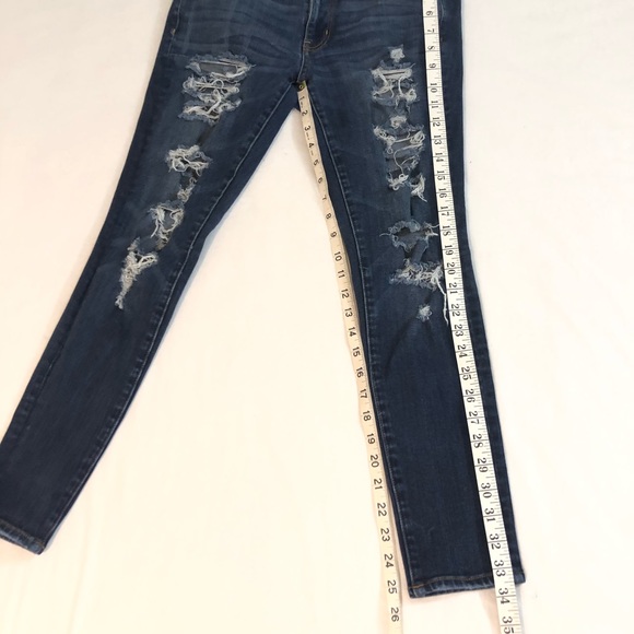 American eagle distressed skinny jeans 6 short - Picture 4 of 7